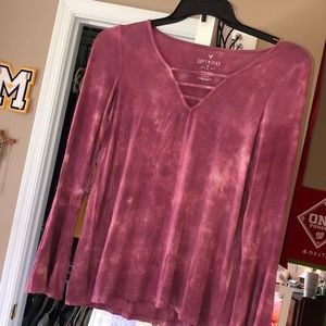 American Eagle bell sleeve shirt